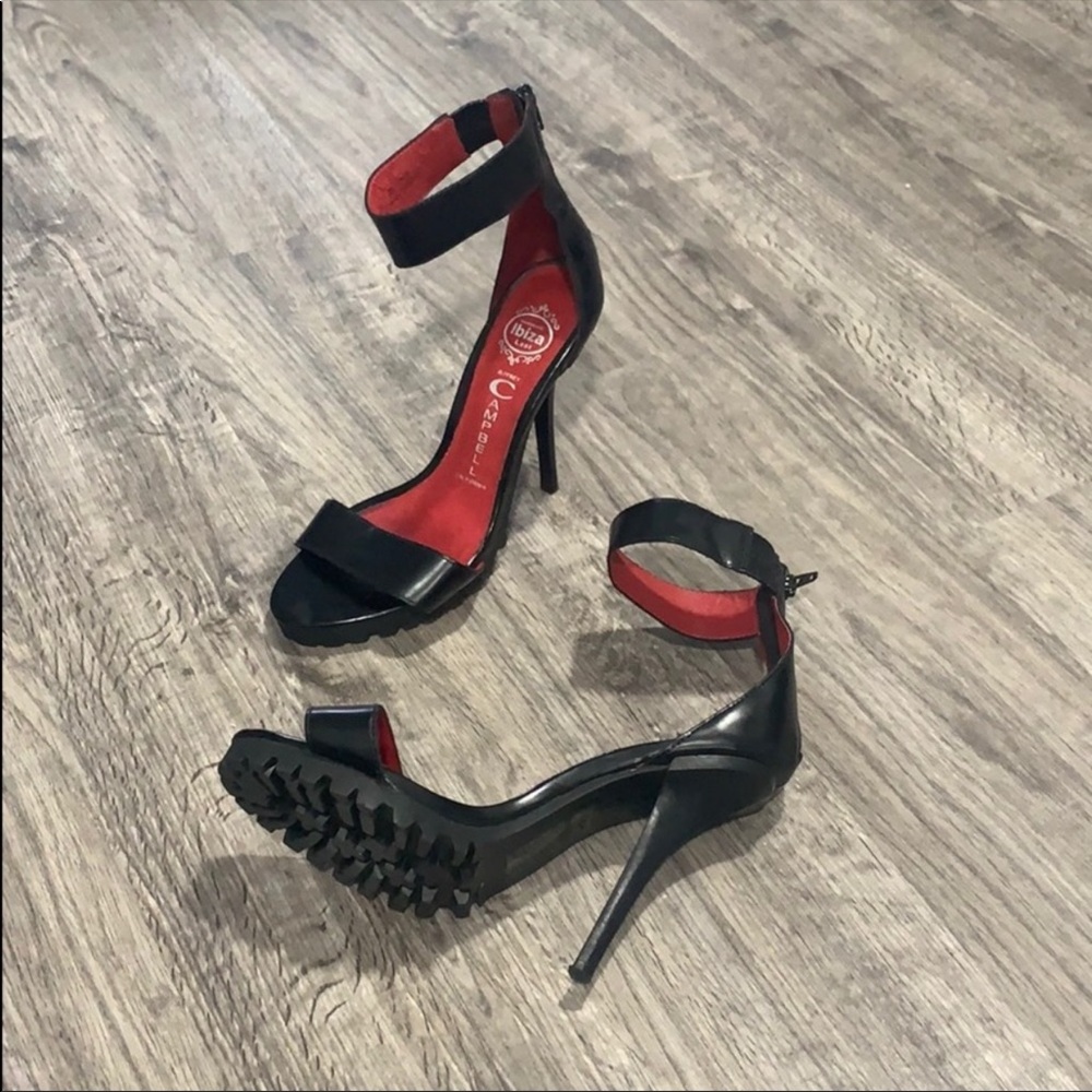 Jeffrey Campbell strappy black heels